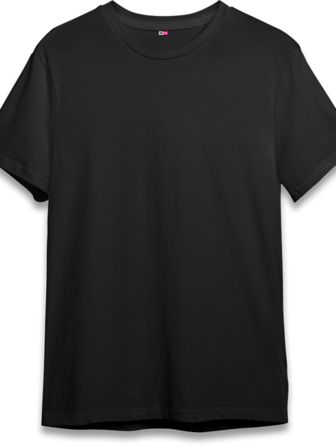 Cotton Black t shirt Plain for men