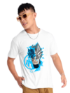 White Color Printed Round Neck T-shirts for men