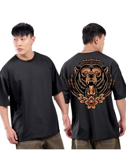 oversized t-shirt men black color