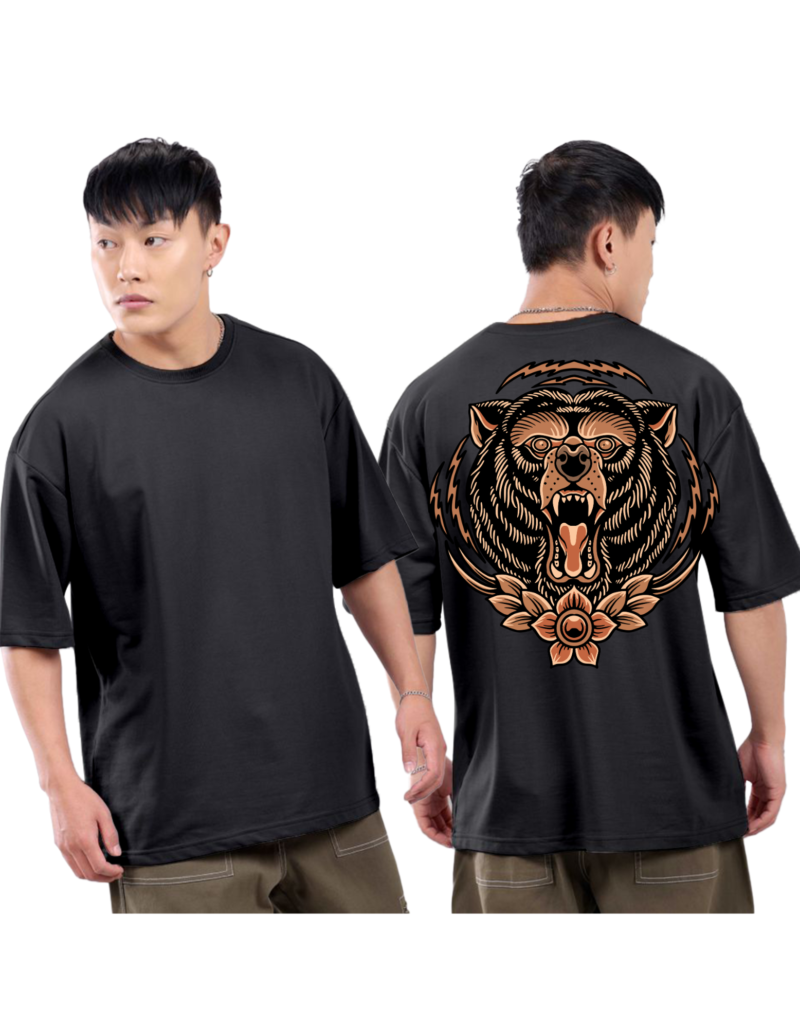 oversized t-shirt men black color