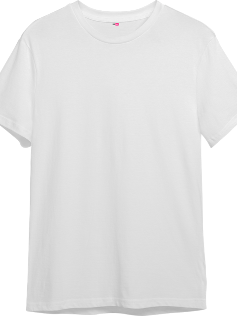 Round Neck Printed white T-shirts