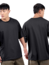 Premium Plain Black Oversized Cotton T-Shirt