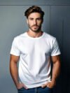 White Color Short Sleeve Plain T-Shirt