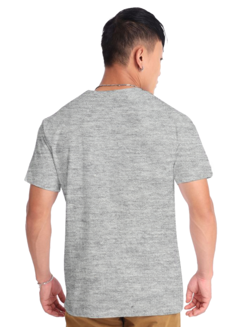 Half Sleeve Cotton Tshirt Grey Melange for Men