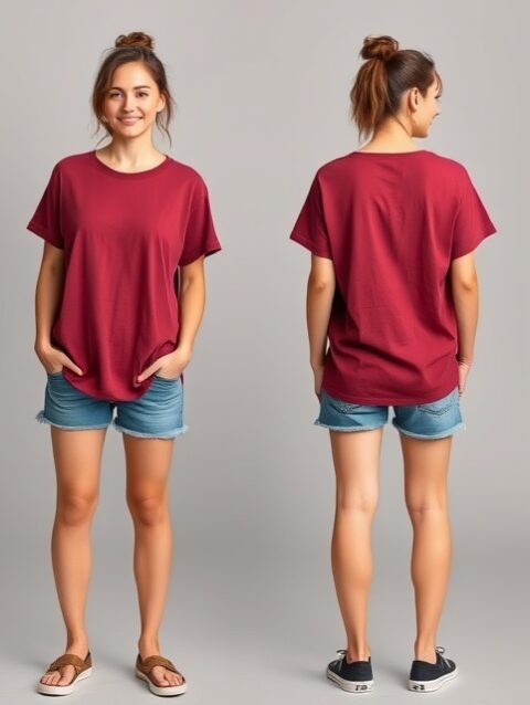 Stylish Maroon Women's T-Shirt – Soft, Durable, and Perfect