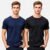 Men's Classic Navy Blue and Black T-Shirt Combo Pack